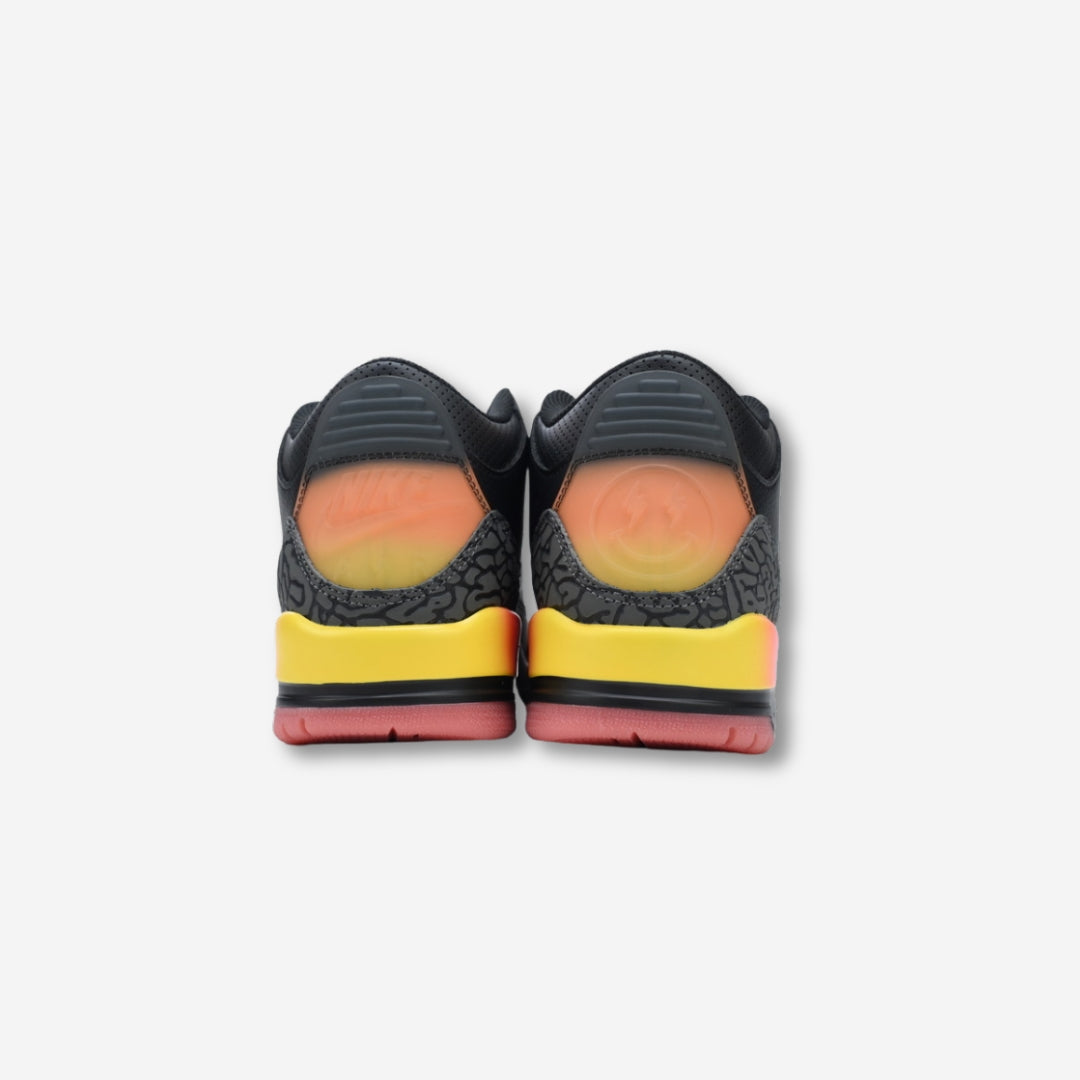 J Balvin x Air Jordan 3 Retro Rio AJ3 Smiley Face Black Rainbow